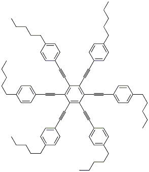 CAS#: 125594-05-0， 1,2,3,4,5,6-Hexakis[2-(4-Pentylphenyl)Ethynyl]Benzene
