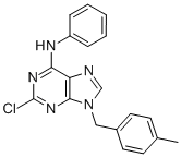 CAS#: 125802-42-8， 2-Chloro-9-[(4-Methylphenyl)Methyl]-N-Phenyl-9H-Purin-6-Amine