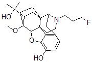 CAS#: 125828-20-8， (5alpha,7alpha)-4,5-epoxy-17-(3-fluoropropyl)-18,19-dihydro-3-hydroxy-6-methoxy-alpha,alpha-dimethyl-6,14-Ethenomorphinan-7-methanol