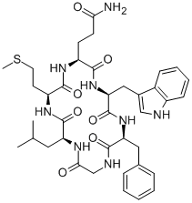CAS#: 125989-12-0， 3-[(2S,8S,14S,17S)-5-(1H-Indol-3-Ylmethyl)-14-(2-Methylpropyl)-17-(2-Methylsulfanylethyl)-3,6,9,12,15,18-Hexaoxo-8-(Phenylmethyl)-1,4,7,10,13,16-Hexazacyclooctadec-2-Yl]Propanamide