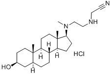 CAS#: 126054-51-1， 3-beta-Hydroxy-17-beta-(N-methyl-N-(2-cyanomethylaminoethyl)amino)-5-alpha-androstane Hydrochloride