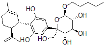CAS#: 126371-03-7， (2R,3S,4S,5R,6R)-2-[3,5-Dihydroxy-4-[(1S,6S)-3-Methyl-6-Prop-1-En-2-Yl-1-Cyclohex-2-Enyl]Phenyl]-2-(Hydroxymethyl)-6-Pentoxyoxane-3,4,5-Triol