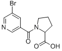 结构式 CAS# 126581-82-6, (2S)-1-(5-溴吡啶-3-羰基)吡咯烷-2-羧酸