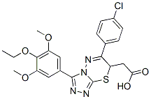 CAS#: 126598-19-4， 2-[6-(4-Chlorophenyl)-3-(4-Ethoxy-3,5-Dimethoxyphenyl)-7H-[1,2,4]Triazolo[3,4-b][1,3,4]Thiadiazin-7-Yl]Acetic Acid
