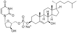 CAS#: 126671-67-8， Sodium [5-(2,4-Dioxopyrimidin-1-Yl)-3-Hydroxyoxolan-2-Yl]Methyl [7-Hydroxy-10,13-Dimethyl-17-(6-Methylheptan-2-Yl)-2,3,4,7,8,9,11,12,14,15,16,17-Dodecahydro-1H-Cyclopenta[a]Phenanthren-3-Yl] Hydrogen Phosphate