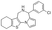CAS#: 126684-59-1， 5,6,7,8,9,10-Hexahydro-4-(3-Chlorophenyl)-4H-(1)Benzothieno(3,2-f)Pyrrolo(1,2-A)(1,4)Diazepine
