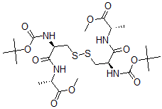 CAS#: 126686-69-9， S,S'-Bis(tert-butyloxycarbonyl-cysteinylalanine methyl ester)