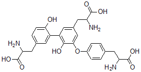 CAS#: 126723-16-8， 2-Amino-3-[3-[5-(2-Amino-3-Hydroxy-3-Oxopropyl)-2-Hydroxyphenyl]-5-[4-(2-Amino-3-Hydroxy-3-Oxopropyl)Phenoxy]-4-Hydroxyphenyl]Propanoic Acid