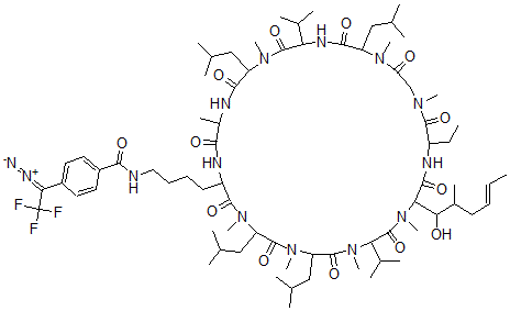 CAS#: 126871-92-9， N(epsilon)-(Diazotrifluoroethyl)benzoyl-lys(8)-cyclosporin