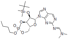 CAS#: 126922-67-6， n-Butyl 2'-Dimethyl-Tert-Butylsilyl-N(2)-(N,N-Dimethylamino)Methylene-Guanosine 3,',5'-Cyclic Phosphate