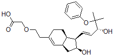 CAS#: 127127-92-8， 2-[2-[(1R,2S,3aR,7aR)-2-Hydroxy-1-[(E,3R)-3-Hydroxy-4-Methyl-4-(Phenoxy)Pent-1-Enyl]-2,3,3a,6,7,7a-Hexahydro-1H-Inden-5-Yl]Ethoxy]Acetic Acid