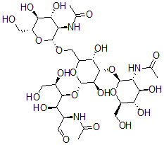 CAS#: 127212-19-5， N-Acetylglucosaminyl(beta1-3)-N-Acetylglucosaminyl(1-6)-Galactopyranosyl(1-4)-N-Acetylglucosamine
