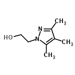 structure of CAS# 127223-53-4, 2-(3,4,5-Trimethyl-1H-Pyrazol-1-Yl)Ethanol;1H-pyrazole-1-ethanol, 3,4,5-trimethyl-;2-(3,4,5-trimethyl-1H-pyrazol-1-yl)ethanol;MFCD14586864