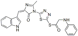 CAS#: 127227-37-6， S-[[5-[(4E)-4-(1H-Indol-3-Ylmethylidene)-2-Methyl-5-Oxoimidazol-1-Yl]-1,3,4-Thiadiazol-2-Yl]] 2-(Phenylamino)Ethanethioate