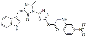 CAS#: 127227-41-2， S-[[5-[(4E)-4-(1H-Indol-3-Ylmethylidene)-2-Methyl-5-Oxoimidazol-1-Yl]-1,3,4-Thiadiazol-2-Yl]] 2-[(3-Nitrophenyl)Amino]Ethanethioate