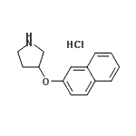 structure of CAS# 127342-10-3, 3-(2-Naphthyloxy)Pyrrolidine Hydrochloride (1:1);2-Morpholino-5-nitrobenzenecarbonitrile;2-Naphthyl 3-pyrrolidinyl ether hydrochloride;MFCD09879247
