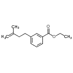 structure of CAS# 127356-56-3, Ethyl 3-(3-Methyl-3-Buten-1-Yl)Benzoate;4-(3-carboethoxyphenyl)-2-methyl-1-butene