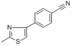 structure of CAS# 127406-79-5, 4-(2-Methyl-4-Thiazolyl)-Benzonitrile;4-(2-METHYL-1,3-THIAZOL-4-YL)BENZONITRILE