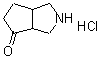 structure of CAS# 127430-46-0, 2,3,3A,5,6,6alpha-Hexahydro-1H-Cyclopenta[c]Pyrrol-4-One Hydrochloride
