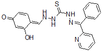 CAS#: 127716-72-7， 3-[[(E)-(2-hydroxy-4-oxo-1-cyclohexa-2,5-dienylidene)methyl]amino]-1-[(phenyl-pyridin-2-yl-methylidene)amino]thiourea