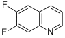 structure of CAS# 127827-50-3, 6,7-Difluoroquinoline;6,7-Difluoro-Quinolin;6,7-DIFLUOROQUINOLINE;6,7-Difloroquinoline