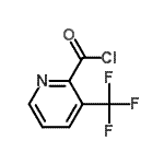 structure of CAS# 128073-04-1, 3-(Trifluoromethyl)-2-Pyridinecarbonyl Chloride;3-(trifluoromethyl)picolinoyl chloride
