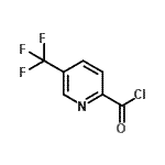 structure of CAS# 128073-05-2, 5-(Trifluoromethyl)-2-Pyridinecarbonyl Chloride;5-(trifluoromethyl)picolinoyl chloride;5-(Trifluoromethyl)pyridine-2-carbonyl chloride;5-(trifluoromethyl)pyrimidine-2-carbonyl chloride
