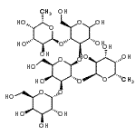 CAS#: 128464-26-6， 6-Deoxy-alpha-L-Galactopyranosyl-(1->4)-[6-Deoxy-alpha-L-Galactopyranosyl-(1->2)-[alpha-D-Galactopyranosyl-(1->3)]-beta-D-Galactopyranosyl-(1->3)]-D-Glucopyranose