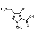 CAS#: 128537-48-4， 4-Bromo-3-Ethyl-1-Methyl-1H-Pyrazole-5-Carboxylic Acid