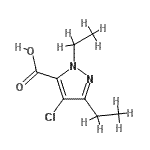 CAS#: 128537-59-7， 4-Chloro-1,3-Diethyl-1H-Pyrazole-5-Carboxylic Acid