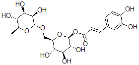 CAS#: 128585-97-7， [(2S,3R,4S,5S,6R)-3,4,5-Trihydroxy-6-[[(2R,3R,4R,5R,6S)-3,4,5-Trihydroxy-6-Methyloxan-2-Yl]Oxymethyl]Oxan-2-Yl] (E)-3-(3,4-Dihydroxyphenyl)Prop-2-Enoate