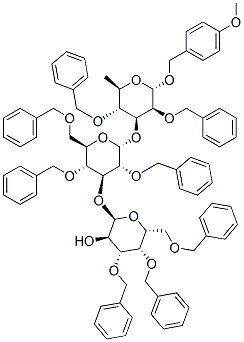 CAS#: 128716-50-7， 4-Methoxybenzyl 2,4-di-O-benzyl-3-O-(2,4,6-tri-O-benzyl-3-O-(3,4,6-tri-O-benzyl-alpha-galactopyranosyl)-alpha-glucopyranosyl)-alpha-rhamnopyranoside