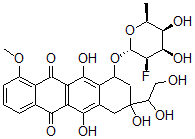 CAS#: 129051-72-5， 9-(1,2-Dihydroxyethyl)-7-[(2R,3R,4R,5S,6S)-3-Fluoro-4,5-Dihydroxy-6-Methyloxan-2-Yl]Oxy-6,9,11-Trihydroxy-4-Methoxy-8,10-Dihydro-7H-Tetracene-5,12-Dione