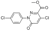 structure of CAS# 129109-19-9, Methyl 4-Chloro-1-(4-Chlorophenyl)-6-Oxopyridazine-3-Carboxylate;Methyl 4-Chloro-1-(4-Chlorophenyl)-6-Oxo-Pyridazine-3-Carboxylate;4-Chloro-1-(4-Chlorophenyl)-6-Oxo-3-Pyridazinecarboxylic Acid Methyl Ester;4-Chloro-1-(4-Chlorophenyl)-6-Keto-Pyridazine-3-Carboxylic Acid Methyl Ester