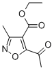 结构式 CAS# 129663-13-4, 5-乙酰基-3-甲基-4-异恶唑羧酸乙酯