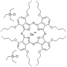 CAS#: 129707-64-8， (Oc-6-12)-(1,4,8,11,15,18,22,25-Octabutoxy-29H,31H-Phthalocyaninato)Bis(Triethylsilanolato)Germanium