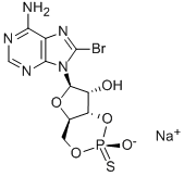 CAS#: 129735-00-8， 8-Bromo-Adenosine Cyclic 3',5'-[Hydrogen [P(R)]-Phosphorothioate]