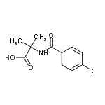 structure of CAS# 129973-02-0, N-(4-Chlorobenzoyl)-2-Methylalanine;2-(4-chlorobenzamido)-2-methylpropanoic acid