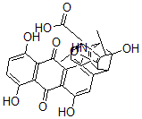 CAS#: 129985-03-1， (8S-(8alpha,9alpha,14alpha,17S*,18R*))-5,8,9,14,15,16-Hexahydro-1,4,6,17-Tetrahydroxy-20-Methoxy-18-Methyl-5,16-Dioxo-9,8,14-(1)Buten(1)Yl(4)Ylideneanthra(1,2-b)Benz(f)Azocine-19-Carboxylic Acid
