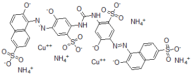 CAS#: 13011-70-6， Tetraammonium [mu-[[5,5'-[Carbonylbis[Imino(2-Hydroxy-5-Sulpho-p-Phenylene)Azo]]Bis[6-Hydroxynaphthalene-2-Sulphonato]](8-)]]Dicuprate(4-)