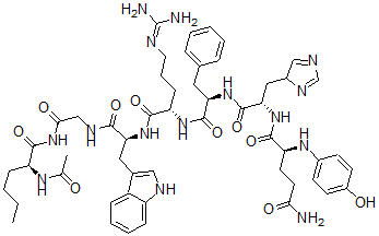 CAS#: 130333-59-4， N-Acetyl-L-norleucyl-N-(4-hydroxyphenyl)-L-glutaminyl-L-histidyl-D-phenylalanyl-L-arginyl-L-tryptophylglycinamide