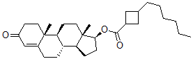 CAS#: 130369-86-7， [(8R,9S,10R,13S,14S,17S)-10,13-Dimethyl-3-Oxo-1,2,6,7,8,9,11,12,14,15,16,17-Dodecahydrocyclopenta[a]Phenanthren-17-Yl] 3-Hexylcyclobutane-1-Carboxylate