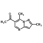 结构式 CAS# 130506-85-3, 1-(2,7-二甲基吡唑并[1,5-a]嘧啶-6-基)乙酮