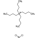 structure of CAS# 13053-75-3, Tetra-N-Butylammonium Dichlorobromide;Tetrabutylammonium Dichlorobromide;Tetra-n-butylammonium dichlorobromide