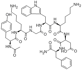 CAS#: 130582-10-4， N-Acetyltyrosyl-cyclo(N6-(3-carboxy-1-oxopropyl)-lysyl-glycyl-tryptophyl-lysyl)-aspartyl-phenylalaninamide