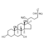 CAS#: 130593-74-7， (4R)-4-[(8R,9S,10S,13R,14S,17R)-3,7-Dihydroxy-10,13-Dimethyl-2,3,4,5,6,7,8,9,11,12,14,15,16,17-Tetradecahydro-1H-Cyclopenta[a]Phenanthren-17-Yl]Pentane-1-Sulfonate