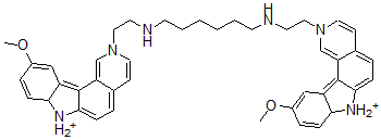 CAS#: 130605-12-8， N,N'-Bis[2-(10-Methoxy-7aH-Pyrido[4,3-c]Carbazol-7-Ium-2-Yl)Ethyl]Hexane-1,6-Diamine