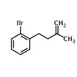 结构式 CAS# 130955-17-8, 1-溴-2-(3-甲基-3-丁烯-1-基)苯