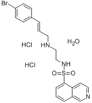 structure of CAS# 130964-39-5, N-[2-[[3-(4-Bromophenyl)-2-Propen-1-Yl]Amino]Ethyl]-5-Isoquinolinesulfonamide Hydrochloride (1:2);H-89 Dihydrochloride Hydrate,N-[2-(P-Bromocinnamylamino)Ethyl]-5-Isoquinolinesulfonamide Dihydrochloride;5-Isoquinolinesulfonamide, N-[2-[[3-(4-Bromophenyl)-2-Propenyl]Amino]Ethyl]-, Dihydrochloride;N-[2-[[3-(4-Bromophenyl)-2-Propen-1-Yl]Amino]Ethyl]-5-Isoquinolinesulfonamide Hydrochloride