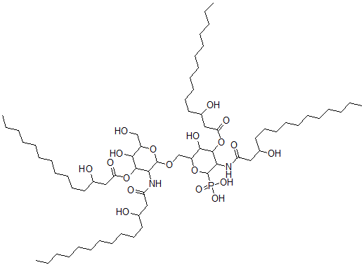 CAS#: 131061-35-3， [5-Hydroxy-6-[[5-Hydroxy-6-(Hydroxymethyl)-3-(3-Hydroxytetradecanoylamino)-4-(3-Hydroxytetradecanoyloxy)Oxan-2-Yl]Oxymethyl]-3-(3-Hydroxytetradecanoylamino)-4-(3-Hydroxytetradecanoyloxy)Oxan-2-Yl]Phosphonic Acid